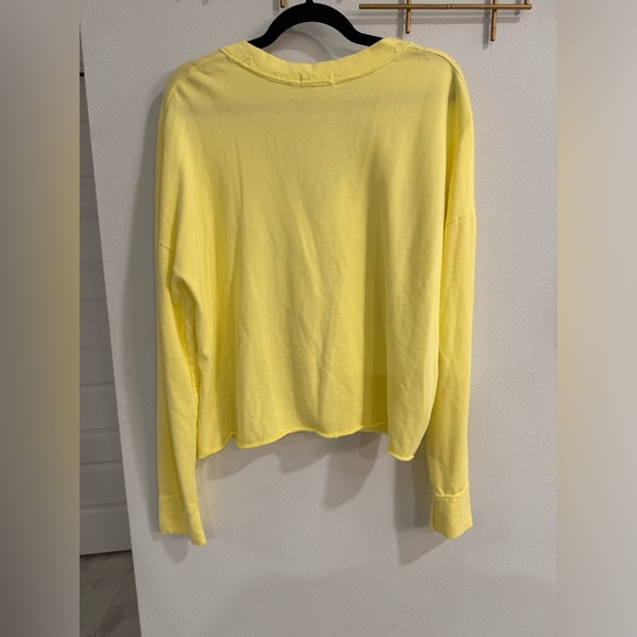 NWOT Gilded Intent brand , yellow low v neck sweater , size M - Picture 6 of 9